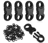 Lnngub 25 Pcs Mini Safety Breakaway Buckles,6mm Side Release Plastic Buckle Paracord Bracelet Buckles Plastic Buckle Clips for Paracord Bracelet Anklet Braided Necklace Cameras Strap Rings DIY Crafts