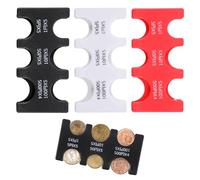 Lnngub 3 Pcs Japanese Yen Coin Holder,Coin Dispenser Hard Case with 6 Slots Plastic Rectangle Japanese Pocket Coins Organizer for Coins Travel Car