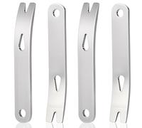 Lnngub 4 Pcs Mini Pry Bar,Mini Crank Crow bar Pocket Pry Bar Stainless Steel Mini Scraper Keychain Multifunction EDC Tool Survival Opener for Outdoor Indoors(3 Inch)
