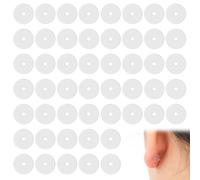 Lnngub 50 Pcs Piercing Disc for Piercing Bump,7mm Clear Discs Stabilizer Pads for Healing Silicone Earring Backs for Droopy Ears