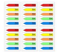 Lnngub 600 Pcs Sign Here Tabs 5 Colors Sign Here Stickers with Dispenser Arrow Flag Sticky Note Flags for Office Notebook Annotating Books Notary Books(Multicolor)