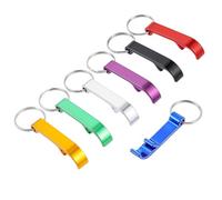 Lnngub 7 Pcs Bottle Opener Keychain,Colorful Beer Opener Keychain Aluminum Bottle Opener Keychain with Keyring Can Opener Keychain Bottle Opener Keychain for Men Bar Wedding Party