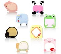 Lnngub 8 Pack 160 Sheets Animal Sticky Notes,Cartoon Animal Sticky Notes Cute Sticky Notes Kawaii Sticky Notes Animals Shape Markers Flags Self-Stick Memo Pads for Home School Office,8 Styles
