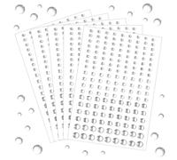 Lnngub 810 Pcs Clear Dewdrop Droplets Stickers,3/4/5/5.6mm Self-Adhesive Round Water Drops Clear Waterbeads Sticker Dew Drop Stickers for DIY Scrapbooking Crafts Card Making Decor Accessories