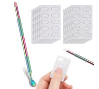 Lnngub Nail Cuticle Pusher,Cuticle Pusher Tool Dual Ended Cuticle Remover with Nail Art Pre-Polishing Sand Paper 240/150 Grit Sandpaper Sheets for Manicure Pedicure Nail Art