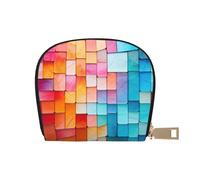 LNNIUK Abstract Mosaic Pattern3 print Wallet Credit Cards Holder Business Card Case for Men Women Compact Size for Adults, White, One Size