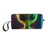 LNNIUK Alien Planet print Travel Toiletry Case Pouch Makeup Bag Travel Cosmetic Bags,Cosmetic Makeup Bags with Zipper