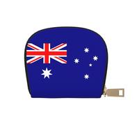 LNNIUK Australian flag print Wallet Credit Cards Holder Business Card Case for Men Women Compact Size for Adults, White, One Size