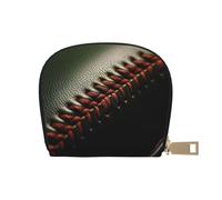 LNNIUK Baseball Lace Close Up3 print Wallet Credit Cards Holder Business Card Case for Men Women Compact Size for Adults, White, One Size