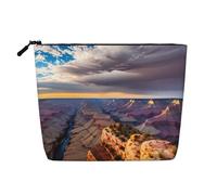 LNNIUK Beauty Grand Canyon 1 print Makeup Bags for Purse Zipper Cosmetic Pouch Large Travel Canvas Make Up Organizer, Black, One Size