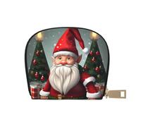 LNNIUK Christmas Traditional Gnome print Wallet Credit Cards Holder Business Card Case for Men Women Compact Size for Adults, White, One Size