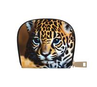 LNNIUK Cute Baby Jaguar 1 print Wallet Credit Cards Holder Business Card Case for Men Women Compact Size for Adults, White, One Size