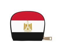 LNNIUK Egyptian flag print Wallet Credit Cards Holder Business Card Case for Men Women Compact Size for Adults, White, One Size