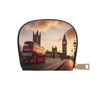 LNNIUK England Symbols print Wallet Credit Cards Holder Business Card Case for Men Women Compact Size for Adults, White, One Size