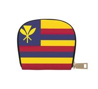 LNNIUK Flag of the Kingdom of Hawaii print Wallet Credit Cards Holder Business Card Case for Men Women Compact Size for Adults, White, One Size