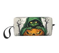 LNNIUK Green Ghost Horror Halloween Pumpkin 1 print Travel Toiletry Case Pouch Makeup Bag Travel Cosmetic Bags,Cosmetic Makeup Bags with Zipper