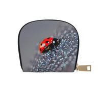 LNNIUK Ladybugs Pattern Infinite Speckled print Wallet Credit Cards Holder Business Card Case for Men Women Compact Size for Adults, White, One Size