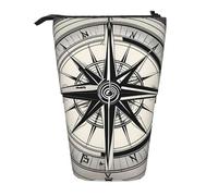 LNNIUK Law of the Compass Navigation 1 print Telescopic Pencil Bag Pen Holder Stand-up Retractable Standing Organizer Office Bag