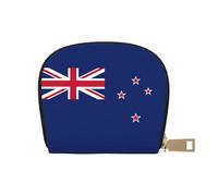 LNNIUK New Zealand Flag print Wallet Credit Cards Holder Business Card Case for Men Women Compact Size for Adults, White, One Size