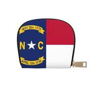 LNNIUK North Carolina state flag print Wallet Credit Cards Holder Business Card Case for Men Women Compact Size for Adults, White, One Size