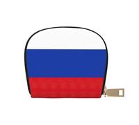 LNNIUK Russian Flag print Wallet Credit Cards Holder Business Card Case for Men Women Compact Size for Adults, White, One Size