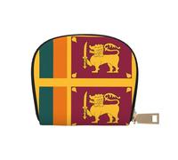 LNNIUK Sri Lanka Flag print Wallet Credit Cards Holder Business Card Case for Men Women Compact Size for Adults, White, One Size