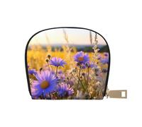LNNIUK Wild Flowers and Cornflowers Daisies3 print Wallet Credit Cards Holder Business Card Case for Men Women Compact Size for Adults, White, One Size