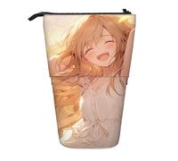 LNNIUK You Are My Sunshine Sunflower print Telescopic Pencil Bag Pen Holder Stand-up Retractable Standing Organizer Office Bag