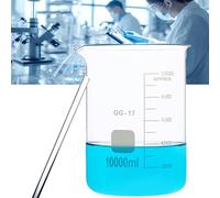 LNNLOO 1000-10000ml Lab Measuring Glass, Large Capacity Beaker(reusable), with Stirring Stick, Precision Scale/Clear Accurate, Easy to Observe, For Laboratory/Student,2000ml