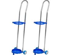LNNNW Oxygen Tank cart 1 2 3 4 5 Pack Oxygen Tank Cart On Wheels for Traveling, Nitrogen/Hydrogen/Helium/Acetylene Single Cylinder Trolley Oxygen Tank Bracket Holds(2pcs,20L 110cm(43 3/10"))