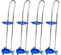 LNNNW Oxygen Tank cart 1 2 3 4 5 Pack Oxygen Tank Cart On Wheels for Traveling, Nitrogen/Hydrogen/Helium/Acetylene Single Cylinder Trolley Oxygen Tank Bracket Holds(4pcs,20L 110cm(43 3/10"))