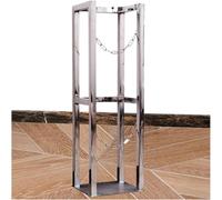 LNNNW Oxygen Tank cart 304 Stainless Steel Gas Cylinder Fixed Rack with Protective Chain, Gas Cylinder Organizer Shelf Rust-Proof Oxygen Tank Bracket Holds(13.8x11.8x39.4 in)