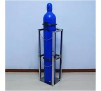 LNNNW Oxygen Tank cart 8-10 L Gas Cylinder Storage Rack with Protective Chain, 304 Stainless Steel Gas Cylinder Organizer Shelf Oxygen Tank Bracket Holds(9.8 x 11.8 x 23.6 in)