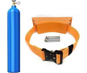 LNNNW Oxygen Tank cart ABS Wall Mounted Gas Cylinder Bracket, Blue Black Gray Oxygen Carrier Holder for School/Factory/Laboratory Oxygen Tank Bracket Holds(Orange)