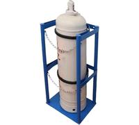 LNNNW Oxygen Tank cart Blue Steel Gas Cylinder Fixed Rack with Protective Chain, 39 35 in Hight Cylinder Tank Rack, Gas Cylinder Organizer Shelf Oxygen Tank Bracket Holds(15.4 x 11.8 x 31.5 in)