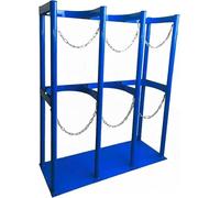 LNNNW Oxygen Tank cart Chlorine Propane Argon Gas Cylinder Holder Stand Fixed，for Ambulance/Sickroom/Nursing Homes Oxygen Tank Bracket Holds(3 Bottles - 88cm (34 3/5"))