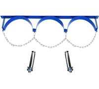 LNNNW Oxygen Tank cart Portable Gas Storage Rack/Oxygen O2 Holder，Capacity ≤ 40L Cylinders Nitrogen Bottle Holder with Screws & Safety Chain Oxygen Tank Bracket Holds(3pcs,3 Bottles - 92cm)