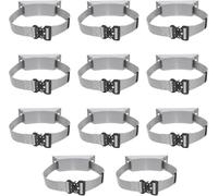 LNNNW Oxygen Tank cart Propane Tank Mounting Bracket Strap - Set of 1 3 5 7 9 11 13 15, Portable Oxygen Tank Wall Mounted Holder Oxygen Tank Bracket Holds(Grey,11pcs)