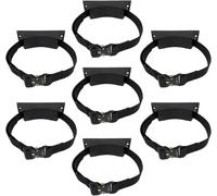 LNNNW Oxygen Tank cart Propane Tank Mounting Bracket Strap - Set of 1 3 5 7 9 11 13 15, Portable Oxygen Tank Wall Mounted Holder Oxygen Tank Bracket Holds(Schwarz,7pcs)