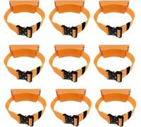 LNNNW Oxygen Tank cart Propane Tank Mounting Bracket Strap - Set of 1 3 5 7 9 11 13 15, Portable Oxygen Tank Wall Mounted Holder Oxygen Tank Bracket Holds(Orange,9pcs)
