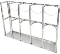 LNNNW Oxygen Tank cart Stainless Steel Gas Cylinder Organizer Shelf, Gas Cylinder Fixed Rack with Protective Chain, Cylinder Tank Rack Oxygen Tank Bracket Holds(40.6x7.9x15.7 in)