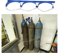 LNNNW Oxygen Tank cart Wall-Mounted Cylinder Tank Rack for Labs/Corporate/School, Rust-Proof Gas Cylinder Fixed Rack with Galvanized Chain Oxygen Tank Bracket Holds(37.4x7.9 in/95x20 cm)