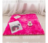 LNNNW Plush interlocking carpet Mat Interlocking Plush Jigsaw Puzzle Floor Mat, Non-Slip Crawling Foam Floor Mat, Home Square Carpet(Rose Red,24pcs)