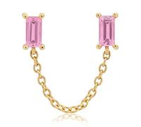 LNNSHX 1/2PCS 925 Sterling Silver Waterdrop Earring Luxury Bling Colored Crystal Stud Earrings For Woman Girls Ladies CZ Brincos Jewerly yc617 (Gem Color : H)
