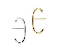 LNNSHX 1/2pcs Minimalist Bling Zircon Hyperbole Fine Jewelry Stud Earrings For Bride Wedding Engagement Party Gift 100% 925 Sterling Silver yc706 (Gem Color : 2pcs gold)