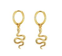 LNNSHX 2PCS 925 Sterling Silver Pendientes Hoop Earrings For Woman Engagement Valentine's Day Animal Snake Shape Hanging Earring Jewelry yc701 (Gem Color : Silver color)