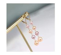 LNNSHX 5-9mm Bright Freshwater Pearl Earrings for Girlfriend, Tassel Design, 14K Gold, Two Styles to Choose from High-end Earrings