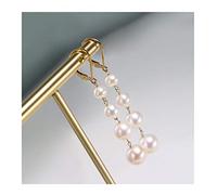 LNNSHX 5-9mm Bright Freshwater Pearl Earrings for Girlfriend, Tassel Design, 14K Gold, Two Styles to Choose from High-end Earrings