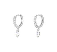 LNNSHX 925 Sterling Silver Hanging Hoop Earrings For Woman Party Engagement Gift Bling Long Earring Fine Jewelry Accessories yc623 (Gem Color : 2 1PCS)