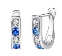 LNNSHX Christmas 925 Red Enamel Crystal Stud Earrings For Jewelry Small Ladybird Ladybug